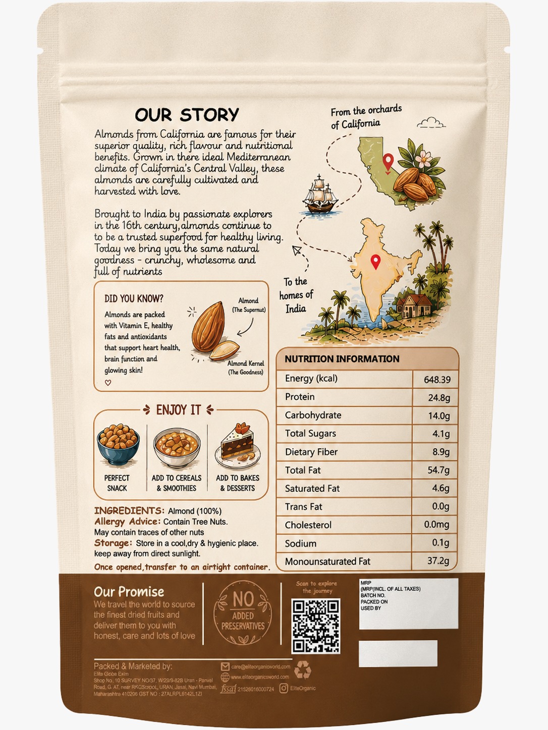 Organic Almonds (Badam) - Image 2