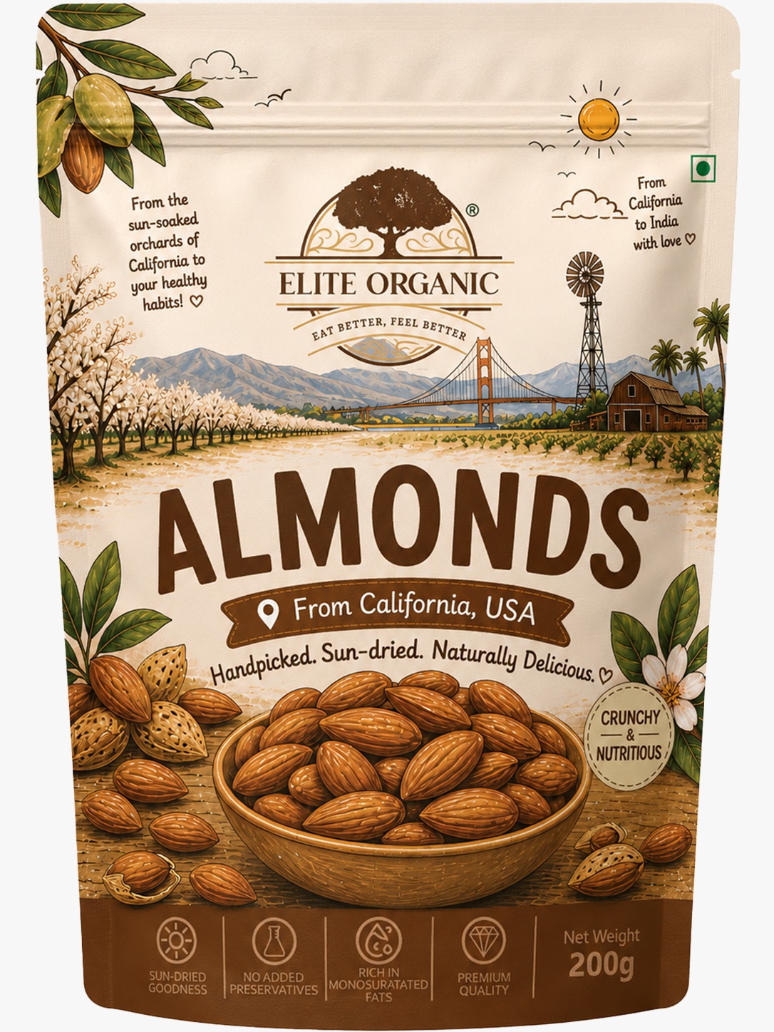 Organic Almonds (Badam)